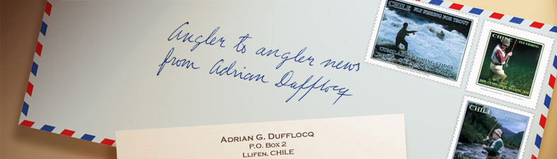 Fly Fish Chile. About our fishing stamps: We chose a few photographs to design our collection of fly fishing in Chile stamps. Each one shows a subject representative of fly fishing for trout in Chile. The Cumilahue Fly Fishing Lodge, and especially in our area, with its&rsquo; magnificent rivers. You can enjoy them by enlarging the image with a simple click. 